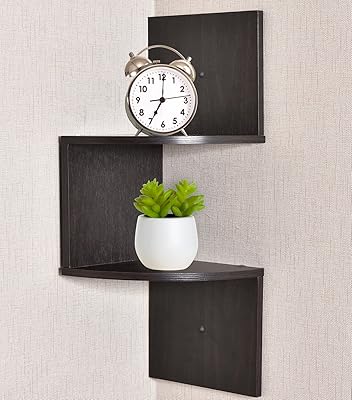 Greenco floating corner curved shelves at 2 levels, espresso.. Your digital shopping ally, DIAYTAR NIGERIA offers extensive selection with budget-friendly delivery.