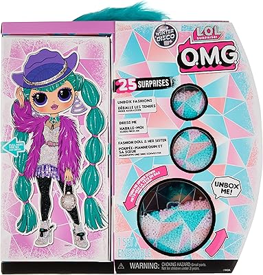 Mannequin doll L.O.L Surprise OMG Disco Cosmic Nova in winter style with his sister, multicolored, model 561804.. Experience shopping freedom with DIAYTAR NIGERIA's vast selection and 5-8 day nationwide delivery service.