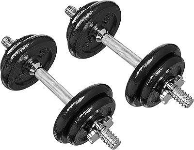 Set of adjustable 38 pounds adjustable weightlifting dumbbells with case with case, black.. You shop, we deliver — quick and easy with DIAYTAR Nigeria.