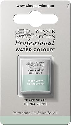 Winser & Newton professional watercolor, half-pot, terry green.. DIAYTAR NIGERIA: Where online shopping becomes effortless with budget-friendly nationwide delivery.