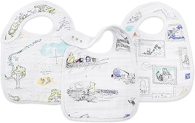 Mousseline bib 100 % cotton aden + anais easy wear with Winnie l'Ourson pattern, lot of 3.. Your digital shopping destination, DIAYTAR NIGERIA combines variety with affordability and quick delivery.