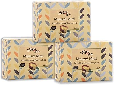 Multani Mitti Organic Mira Beautiful soap (package of 3 to 125 g) - Lightening the skin - handmade, natural, vegan, without cruelty to animals - 375 g.. Thousands of items at your fingertips — DIAYTAR Nigeria makes it happen.