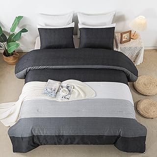 Black white litanica bedroom and gray queen size -.. Discover the joy of online shopping with DIAYTAR NIGERIA's budget-friendly prices and reliable shipping.