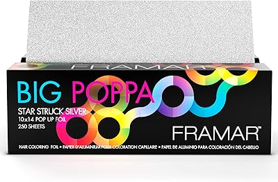 Framar Big Poppa Struck Silver Metallic Hair Foil, Shadowing Hair - 250 fine leaves - 10 x 14 inches.. Shop for less and receive more with DIAYTAR NIGERIA's expansive e-commerce platform and nationwide delivery.