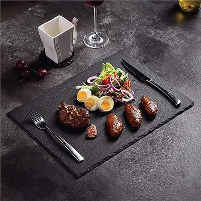Rectangular slate plate raj 40 x 30 cm, gray, SL0007, 1 room.. Discover the perfect shopping experience with DIAYTAR NIGERIA's vast selection and prompt delivery service.