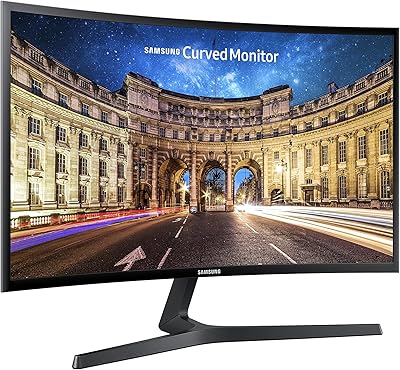 Curved computer monitor Samsung series CF39 FHD 1080p 27 inch, ultra -fine design, AMD freesync, answer 4 ms, HDMI, Displayport, VESA compatible, Vision Angle (LC27F398FWNXZA), Black.. DIAYTAR NIGERIA delivers value, variety, and convenience with our nationwide 5-8 day shipping.