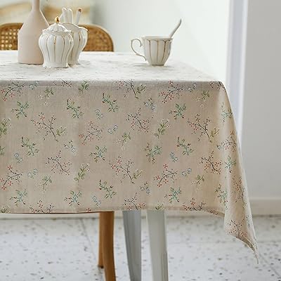 Rectangular washable linen tablecloth, dust resistant and folds for restaurants, picnic, bistro, interior and outdoor meal, Gardenia size 60x84.. DIAYTAR NIGERIA: Bringing quality products to your doorstep at prices that won't break the bank.