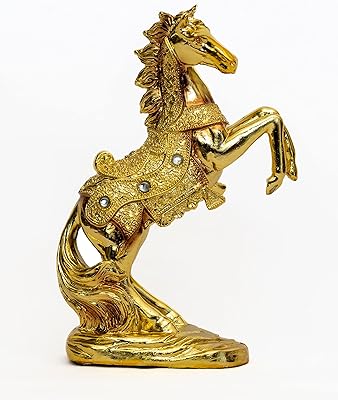 10.5 inch crystal love stallion/toys brass color statue standing figurines, background horse art figurine house decoration accent horse figurines.. Shop from our extensive catalog at DIAYTAR NIGERIA and enjoy doorstep delivery in just 5-8 days.