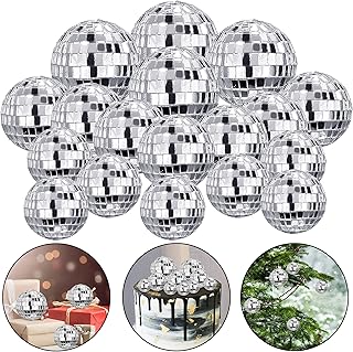 27 Disco balls for cake decoration, faceted balls for disco cake decoration from the 70s, Silver disco table decoration for Christmas tree and dance music.. Experience the convenience of one-stop shopping with DIAYTAR NIGERIA's diverse and affordable marketplace.