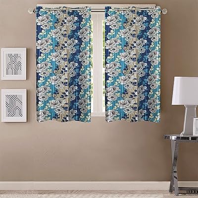 Queensliving Garden County 5 -foot window curtain - 2, blue package.. DIAYTAR NIGERIA delivers satisfaction with every purchase through our affordable and reliable service.