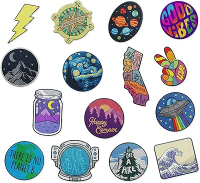 15 pieces with large, aesthetic outdoor outdoor patches for jackets, backpacks, jeans and clothes, durable and adhere to all fabrics.. DIAYTAR NIGERIA makes online shopping accessible to all with budget-friendly prices and reliable delivery.