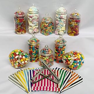 10 plastic pots of really sweet candy, 5 styles, 2 pliers, 50 buffet bags (Aqua).. DIAYTAR NIGERIA: Making online shopping accessible with affordable prices and nationwide delivery service.