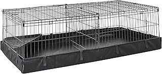 Cage for pets with double -based Amazonbasics fabric with separation set, 48 "x 14" x 24 ", black.. DIAYTAR NIGERIA: Your partner in affordable online shopping with reliable 5-8 day shipping nationwide.