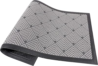 Kaf Home Paillasson with nested angles | 17 x 30 inches, durable interior and exterior entry mat | Perfect for changing rooms, areas with high traffic, garages, store stores and daily use of the house (gray).. DIAYTAR NIGERIA: Where thousands of products meet affordable prices and reliable 5-8 day delivery.