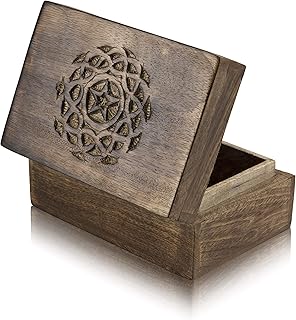 Decorative wooden jewelry box handmade the big Indian bazaar - 6 x 4 inches.. DIAYTAR NIGERIA: Where affordability meets variety, with thousands of products delivered in less than 8 days.