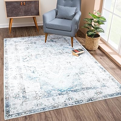 Bloom rugs 3 x 5 feet non-slip lifeline bean washable carpet beige-blue for living room.. Shop smarter with DIAYTAR NIGERIA's diverse marketplace and budget-friendly nationwide delivery.