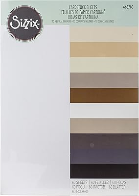 Sizzix basic cardboard sheets, 60 package (10 neutral colors), multicolored.. Get the deals you love and the delivery speed you need at DIAYTAR Nigeria.