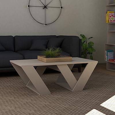 Bibra decorative coffee table, engineering wood ideal for the living room, the office and other places, depth 60 x width 110 x height 40 cm (light brown).. Navigate through thousands of products at pocket-friendly prices with DIAYTAR NIGERIA's easy-to-use platform.