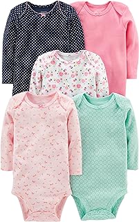 Body with long sleeves with baby girls, set of 5.. DIAYTAR NIGERIA: Making quality products accessible to all Nigerians at affordable prices.