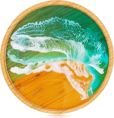 Decorative round coffee table tray: Round resin service.. DIAYTAR NIGERIA puts thousands of products at your fingertips with affordable prices and delivery within a week.