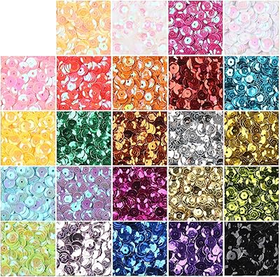 Se Sunny Loose Sequins, Lot of 24 Circular Arc-en-Ciel sequins matching for the seam and decoration of DIY nails, 16,000 pieces, 6 mm.. Experience shopping without compromise at DIAYTAR NIGERIA, with vast selection and quick delivery.