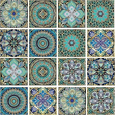 Leyu 16 rooms decorative sticker for 6x6 inch mandala tiles.. Unlock access to a wide range of products with DIAYTAR NIGERIA's affordable e-commerce platform.