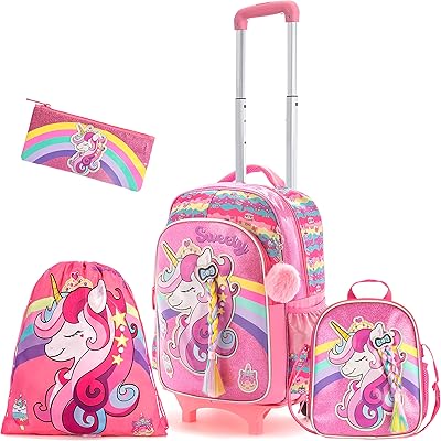 MeetBelify backpack with rolls for girls, backpacks on wheels for primary school, carriage trip, children's luggage for girls.. Transform your online shopping experience with DIAYTAR NIGERIA's affordable and diverse marketplace.