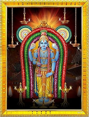 ZIG Zag Guruvayurappan/guruvayoorappan photo frame for wall/table/PUJA room (7 x 9 inch, acrylic glass) golden.. DIAYTAR Nigeria: Your one-stop online shop with unbeatable prices and nationwide delivery in under 8 days.