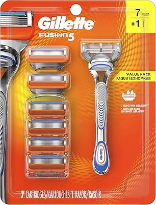 Men's razor Gillette Fusion5, includes 1 round, 7 rechargeable razor blades.. Thousands of items at your fingertips — DIAYTAR Nigeria makes it happen.