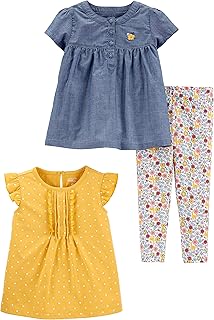 Set of 3 -piece girl playing clothes composed of a short sleeve dress, a blouse and pants.. From fashion to electronics, DIAYTAR Nigeria brings it all to your doorstep — fast, easy, and affordable.