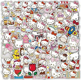 Breakdodo 100 pieces HELLO Kitty sticker for laptop car scrapbooks Clear phone skateboarding anima Kitty white stickers Waterproof Personalized stickers for teenagers boys girls adult children.. DIAYTAR NIGERIA connects you with thousands of products at competitive prices, delivered within a week.