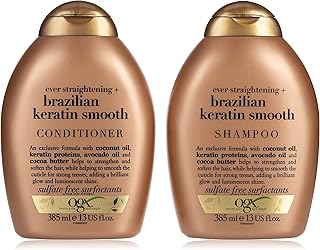 Shampoo and Smooth Brazilian Keratin Ogx, 385 ml, pack of 2... DIAYTAR NIGERIA brings the market to your fingertips with affordable prices and swift delivery services.