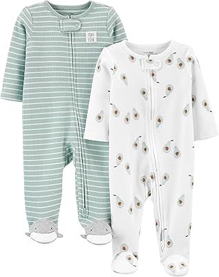 Carter's Simple Joys Baby Lot of 2 Unisex sleeping toys with thermal zipper for toddlers.. DIAYTAR NIGERIA: Your partner in affordable shopping with nationwide delivery in just 5-8 days.