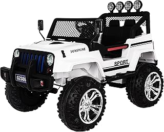 Dorsa® Buggy 4 × 4 electric jeep with remote control and music, white.. Affordable shopping made easy on DIAYTAR Nigeria, with fast delivery from 5 to 8 days.