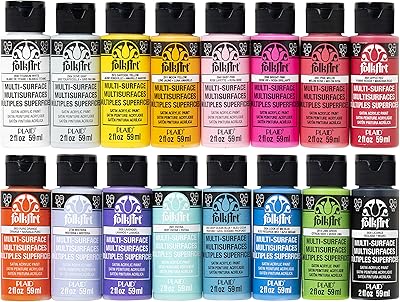 Folkart multi-surface acrylic painting set of 16 pieces, non-toxic, ideal for beginners and artists, number of bright colors.. Shop across boundaries with DIAYTAR NIGERIA's comprehensive catalog delivered nationwide at budget rates.