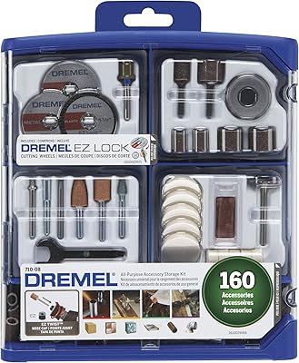 Dremel rotary accessories set- 710-08- 160 EZ-Lock accessories with 1/8 "stem.. DIAYTAR NIGERIA: Your affordable gateway to thousands of products delivered within a week.