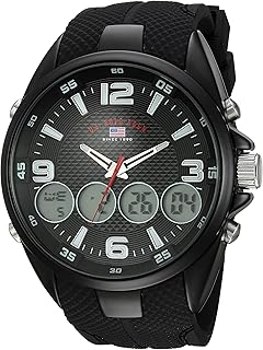 USA Polo Assn. Sports watch with analog -numeric quartz for men model US9596 - Black, black.. Shop smart with DIAYTAR NIGERIA, offering a vast product range delivered to your doorstep within a week.