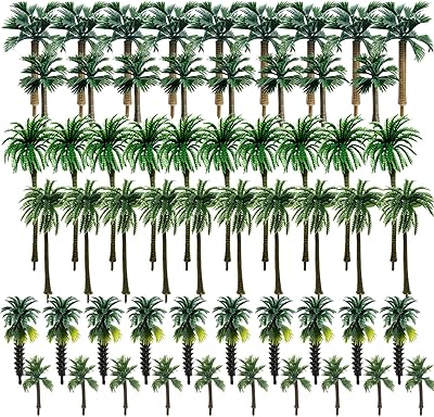 Woohome Lot of 60 Model Trees Miniature Plastic Palm 45.. DIAYTAR NIGERIA combines affordability with convenience, delivering your purchases within 5-8 days.