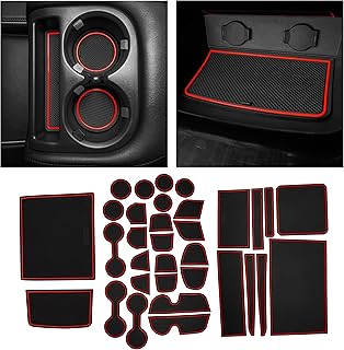 Hero accessories for Nissan Pathfinder 2013-2020 cup holder, non-slip non-slip and custom dusting bells, central console liners, door pocket liners, 33 set (red garnish).. DIAYTAR NIGERIA: Bringing quality products to every Nigerian with affordable nationwide delivery.