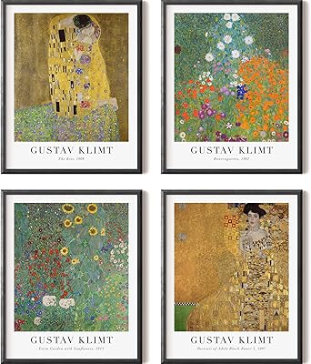 Gustav klimt wall art impressions, famous paintings, vintage eclectic aesthetic decor, without frames, 8 x 10 inches.. Shop with confidence at DIAYTAR NIGERIA, Nigeria's premier affordable e-commerce platform.