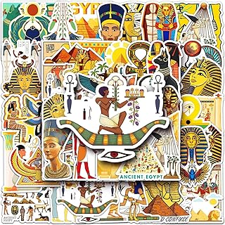 50pcs Highable vinyl stickers Egypt Ancient Pyramid of lost civilizations, sphinx, pharaoh for water bottles, laptop, luggage, car, skateboarding, waterproof vinyl stickers.. Enjoy the simplicity of shopping with DIAYTAR NIGERIA, offering vast choices delivered in just 5-8 days.