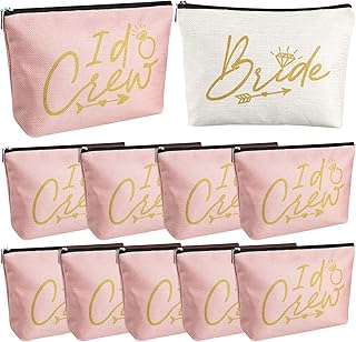 11 pieces of makeup kits for bachelor lifestyle, canvas makeup bags for young girls, white, pink... DIAYTAR NIGERIA: Connecting Nigerians with affordable products through our expansive e-commerce platform.