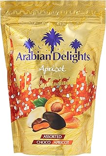 Arabian Delights Choco Apricot - 250 g, varied pack, bites coated with white chocolate, milk and black, stuffed with apricots | snacks and desserts.. DIAYTAR NIGERIA makes online shopping accessible with our comprehensive platform and prompt delivery service.