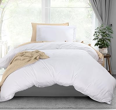 Utopia Bedding Double bed set - 1 Duvet cover with 1 pillowcase - 2 room duvet cover with zipper - Super sweet microfiber, 68 x 90 inches (Twin/Twin XL, White).. You choose it, we deliver it — DIAYTAR Nigeria makes shopping easy.