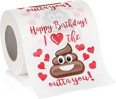Happy birthday toilet paper creative and romantic birthday gift fun for her or him.. Order now, relax later — DIAYTAR Nigeria ships in 5 to 8 days.