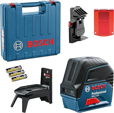 Bosch Professional Crossline Laser GCL 2-15 (red laser, interior, with vertical points, work range: 15 meters, 3 AA batteries, RM1 swivel support, target plate, protective case, case to download).. Your shopping journey simplified with DIAYTAR NIGERIA's vast selection and budget-friendly shipping.