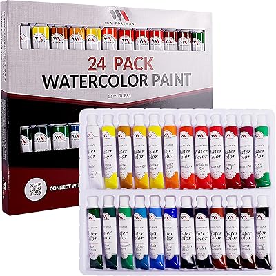 Set of 24 Watercolor paint tubes Wa Portman liquid paint 12 ml for kits.. Affordable online shopping is just a click away with DIAYTAR Nigeria.