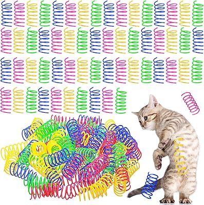 Cat spring toy 300 pieces, spiral spring for cats, self-interactive cat toys, cat toys to play alone, plastic spiral spiral for pets to catch, hit and bite, 4 colors.. DIAYTAR NIGERIA brings quality products to every corner of Nigeria at prices everyone can afford.