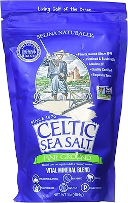 Finely ground Celtic sea salt - (1) 16 ounces of classic and nutritious sea salt, ideal for cooking, pastry, marine, finish and more, adapted to the pantry, gluten -free.. Your shopping journey simplified with DIAYTAR NIGERIA's vast selection and budget-friendly shipping.