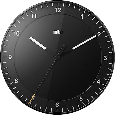 Large classic brown analog wall clock with silent scanning movement, easy to read, diameter 30 cm, black, BC17B model.. Shop without compromise at DIAYTAR NIGERIA, where quality, affordability, and quick delivery coexist.